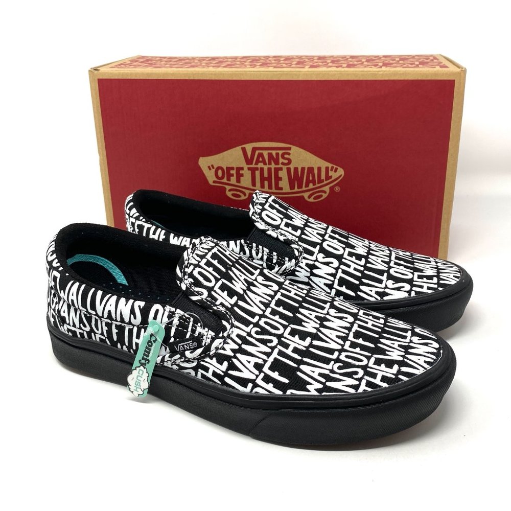 🌿Sale🌿 Vans Comfy Cush Slip Brush Black Canvas Sneakers Women's VN0A3WMD2QZ - Picture 6 of 10